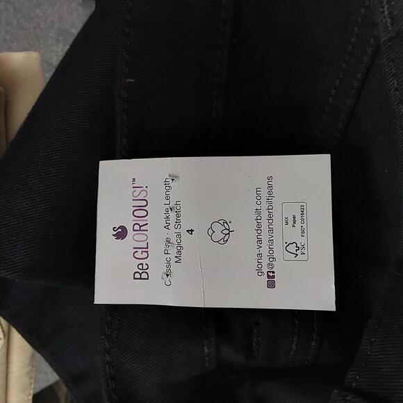 Womens Amanda Ankle Cut Hem 5 Pocket Jeans | Gloria Vanderbilt | 4 Long - Picture 8 of 13